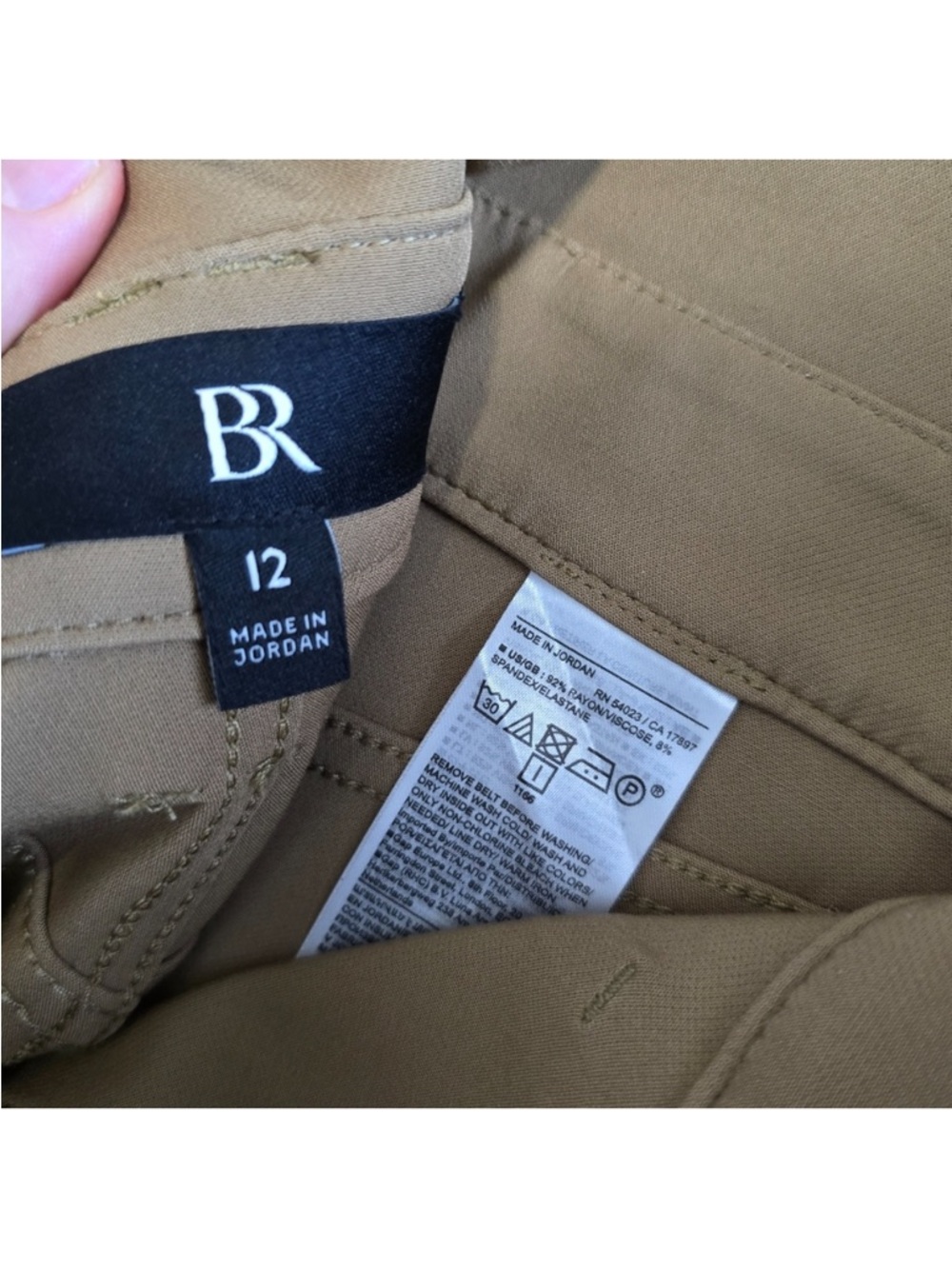 Banana Republic Olive Straight-Leg Utility Pants with Belt - Picture 2 of 9